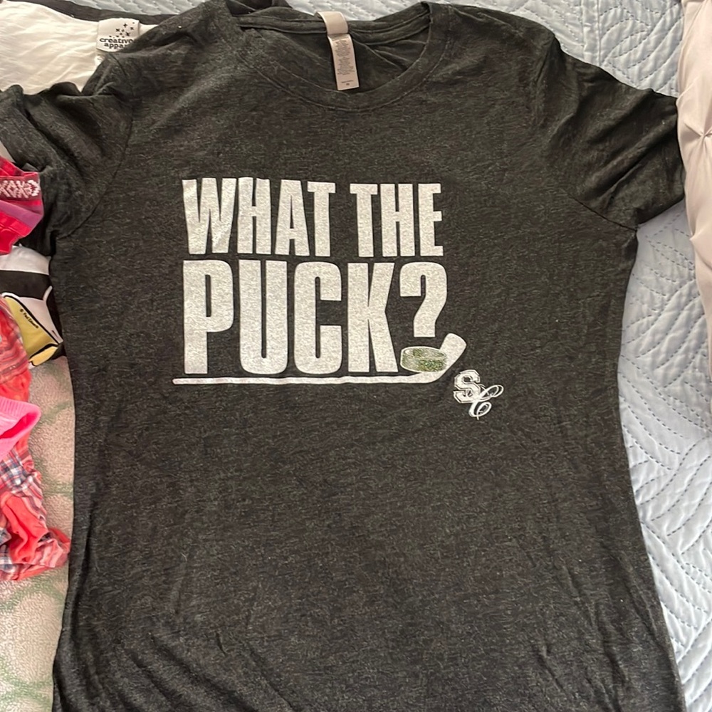 Hockey graphic t - what the puck?